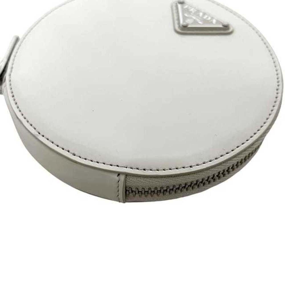 PRADA White Leather Pochette Shoulder Bag - Picture 7 of 11